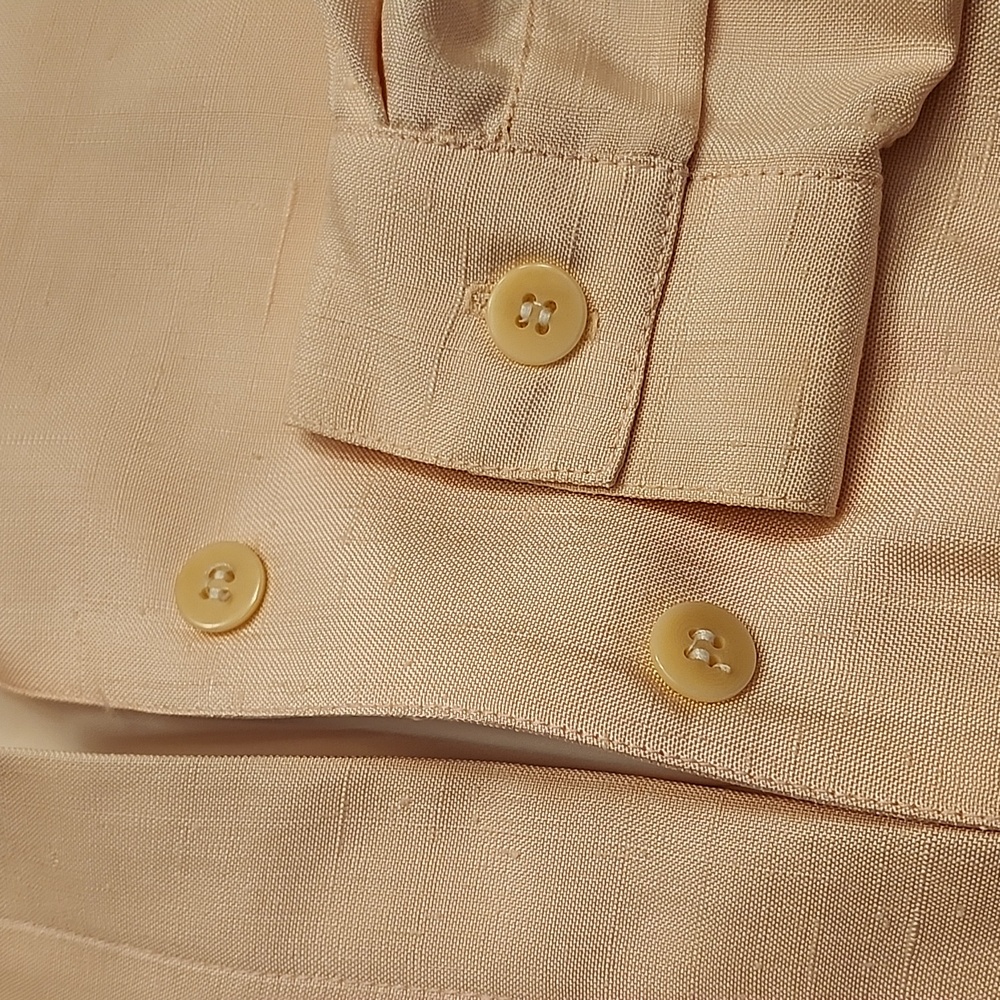 Barry Bricken Vintage Pro Clean Ex Cond Silk Maxi Shirt Dress, Size 6-8, $68 - Picture 6 of 14